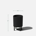 thumbnail image 3 of Veradek Mason Series Raised Demi 12" Plastic-Stone Planter with Stand - 2-Pack Black/Black, 3 of 10