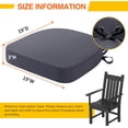 thumbnail image 3 of Tromlycs Outdoor Chair Cushions Set of 4 Patio Cushions for Outdoor Furniture Waterproof 19x19 Inch U Shaped Seat Ding Pads with Ties, Dark Grey, 3 of 6