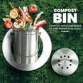thumbnail image 2 of Compost Bin for Kitchen Countertop, 1 Gallon Compost Bucket for Kitchen with Lid, Includes 1 Spare Charcoal Filter (Silver), 2 of 6