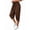 Brown, variant on WellSize Plus Size Capris Pants for Women Lightweight Casual Joggers with Pockets Loose Fit High Waisted Pants