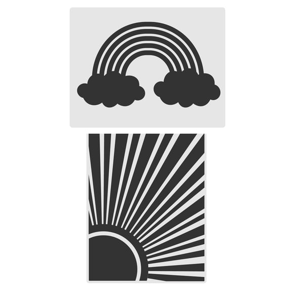Recollections Sun & Rainbow Embossing Folders Set - 12 Pack