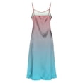 thumbnail image 3 of Summer Dress for Women Satin Spaghetti Strap Backless Maxi Dress Formal Gradient Wedding Guest Dresses with Slit, 3 of 7