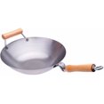 thumbnail image 1 of Wok de acero al carbono de 14 pulgadas con mango auxiliar (fondo plano) Grosor de calibre 14 Fabricado en EE. UU., 1 of 3