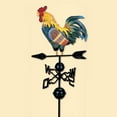 thumbnail image 1 of Weather Vane, Cockerel Weathervane Iron Structure - Colorful Wind Direction for Garden Patio 120cm/ 47inch, 1 of 10