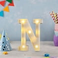 thumbnail image 6 of LHNFT Led Marquee Letters, 26 Alphabet Light Up Letters, Small Led Letter Lights, Battery Powered Lighted Letter for Party, Table, Birthday Decor Home Decor, 6 of 6