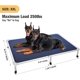 thumbnail image 2 of Chew Proof Elevated Dog Bed - Cooling Raised Pet Cot - Silver Aluminum Frame and Durable Textilene Mesh Fabric, Unique Designed No-Slip Feet for Indoor or Outdoor Use, Black Silver, X Large, 2 of 5