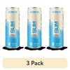 (3 pack) Bum Energy Blue Snow Cone Energy Drink, 112 mg Natural Caffeine, 12 fl oz Can