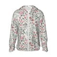 thumbnail image 1 of Vsdgher Sweat à Capuche Imprimé Floral Féerique pour Hommes Femmes, Manches Longues Protection Solaire Pêche Course Natation-Petit, 1 of 7