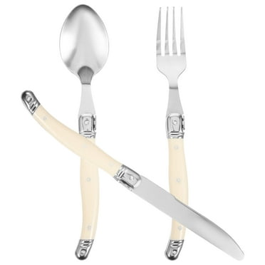 Mobutofu Stainless Steel Silverware Utensils White 1 Set For Restaurant Use