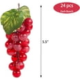 thumbnail image 2 of Fake Grape Decor Faux Fruit Plastic Round Grapes Bunches for Home Farmhouse Kitchen Party Wedding Wine Decor (Red Color, 10), 2 of 3