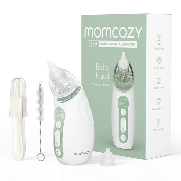 Momcozy Aspirador Nasal Para Bebé, Aspirador Nasal Eléctrico De 3 Niveles De Succión Para Bebé Con Luz Relajante Y Música