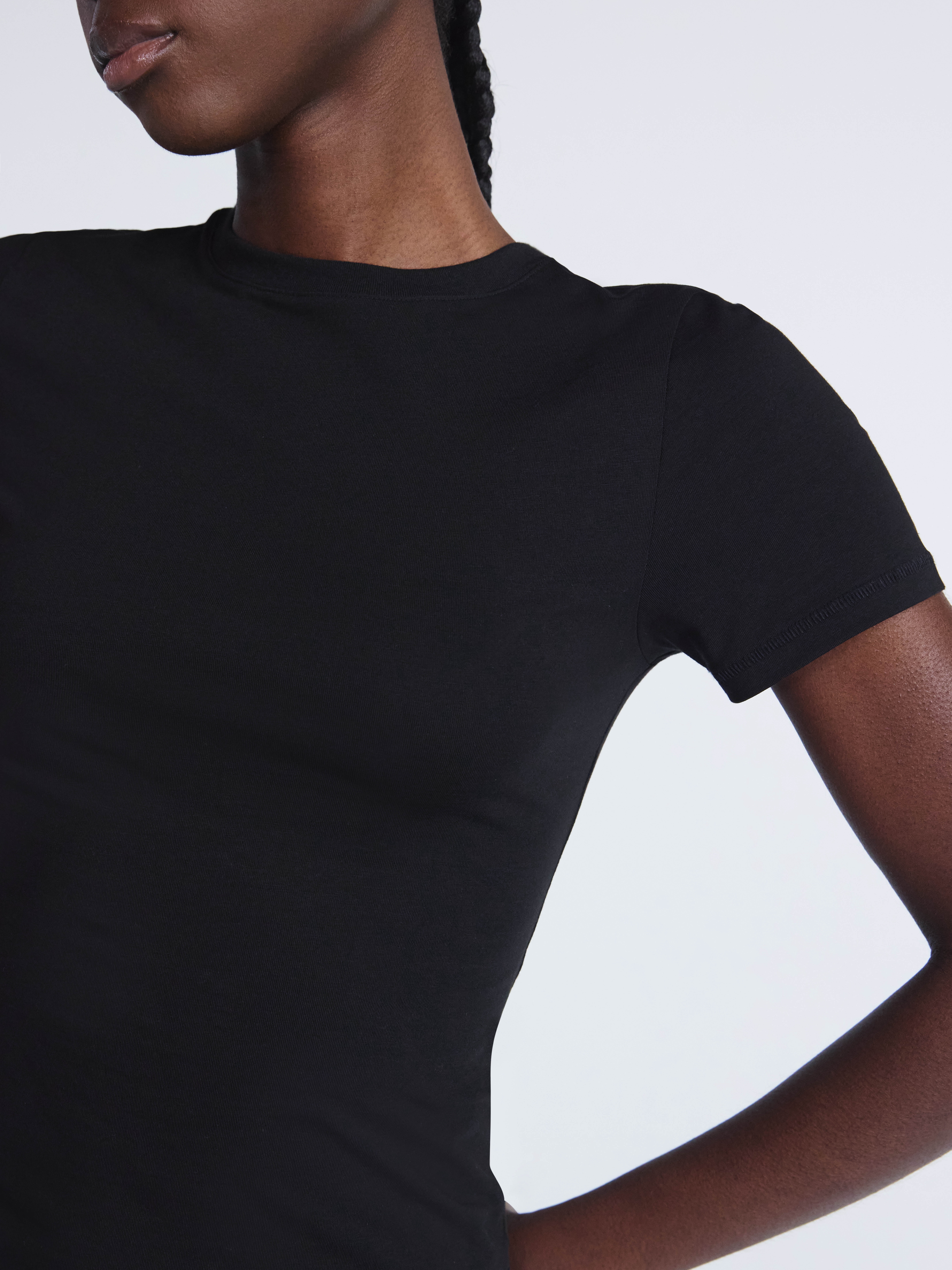 Scoop Women’s Stretch Cotton Blend Baby Tee with Short Sleeves, Sizes XS-XXL