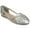 Silver, variant on Womens Ekko Slip On Round Toe Flat Sandals, Widths Available