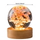 thumbnail image 2 of Forever Flowers Lámpara de noche con bola de cristal con base de madera y bola redonda, 2 of 6