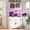 White & Rustic, variant on 71" Tall Pantry Cabinet with Outlets and LED Light, Homieasy 5-Layer Storage Cabinet with 2 Drawers and DIY Pegboard for Kitchen, Dining, Living Room, Garage, White & Rustic