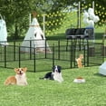 thumbnail image 7 of Dog Playpen Outdoor/Indoor,24" Height 16 Panels Dog Fence,Dog Pen with Anti-Rust Coating for Medium/Small Dogs, Puppy, Portable Pet Playpen for Yard, RV, Camping.32*32*16, 7 of 7