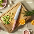thumbnail image 5 of Carote 14 Pcs Knife Set with Wooden Block Stainless Steel Knives with Ergonomic Handle, Forged, 5 of 9