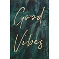 thumbnail image 3 of Nature Magick 17x24 Black Modern Framed Museum Art Print Titled - Good Vibes Greenery Ferns Gold Quote Portrait, 3 of 5
