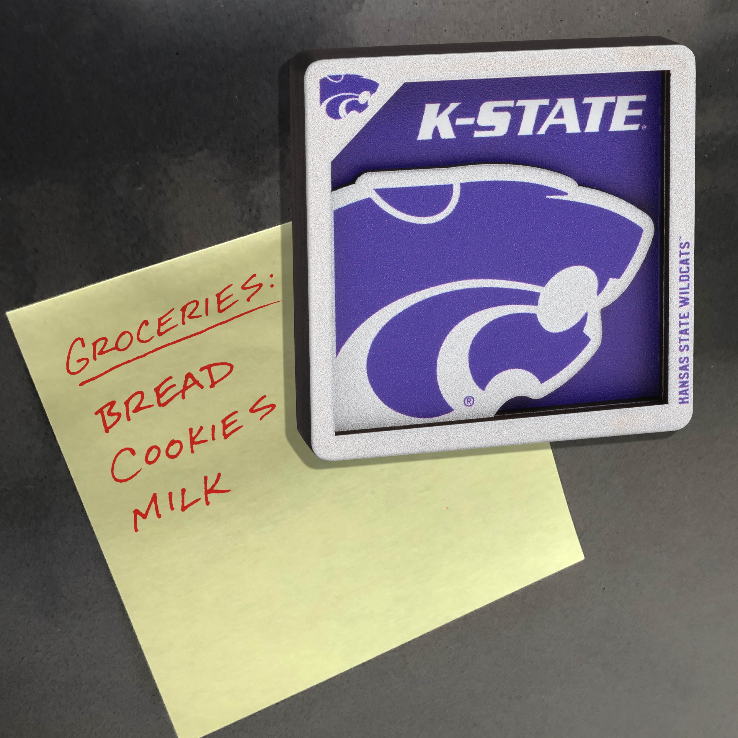 YouTheFan NCAA Kansas State Wildcats 3D Logo Series Magnet
