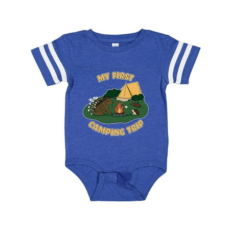 

Inktastic Camping Hedgehog-My First Camping Trip Gift Baby Boy or Baby Girl Bodysuit