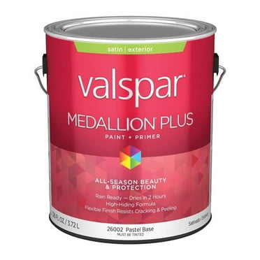 Valspar 028.0026002.007 1 gal Medallion Acrylic Latex House Trim Paint & Primer, Pastel - Pack of 4