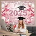 thumbnail image 2 of 2025 Graduation Party Backdrop Blue Silver Class of 2025 Glitter Graduation Photography Background Party School Prom Cake Table Decorations Banner, 2 of 10