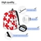 thumbnail image 3 of Disketp Red Cross 1 print Canvas Backpack Lightweight Travel Daypack Student Rucksack Laptop Backpack-Medium, 3 of 5