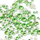 thumbnail image 1 of Verde, arte de uñas con pedrería verde y parte posterior plana de cristal, 1 of 5