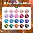 thumbnail image 2 of Set de esmaltes de uñas Beetles en gel para ojos de gato, 20 colores, con base y capa superior, 2 of 7
