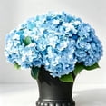 thumbnail image 2 of Artificial Outdoor Hydrangea Flowers 19 in Silk Floral Bouquet, UV Resistant Faux Plant Bush Spray Accent for Garden Patio Porch Home Table Centerpiece Decor, 2 of 6