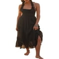 thumbnail image 2 of PENGXIANG Femmes Été Longues Robes Spaghetti Sangle Dos Nu Étagé Robe Maxi, 2 of 5