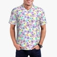 thumbnail image 3 of Rocae Butterflies on Polka Dots for Men's Short Sleeve Polo Shirt, Quick Drying Performance Moisture Wicking Sports Men's Golf Shirt XX-Large, 3 of 9