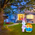 Easter Holiday Light Up Inflatable Bunny Push Eggs Patio Inflatable