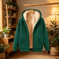 thumbnail image 4 of YTCAMLO Men's Winter Warm Sherpa Lined Zip Up Sweatshirt Fleece Jacket Hoodies Outerwear, 4 of 5