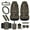 Aztec Bear, variant on Yuyamidu Boho Front Car Seat Cover Set Elephant Steering Wheel Cover Seat Belt Strap Cover Armrest Cover Garbage Can Air Vent Pouch Rearview Mirror Cover Coasters Keychain, 12 PCS