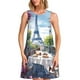 thumbnail image 1 of Easygdp Parisian Cafe With Eiffel para Vestido Transpirable de Mujer, Vestido Suelto de Manga Corta con Pliegues y Bolsillos para el Verano, 1 of 7