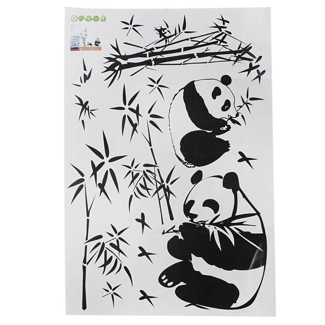 Room Decor Diy Panda Bamboo Pattern Removable Wall Sticker