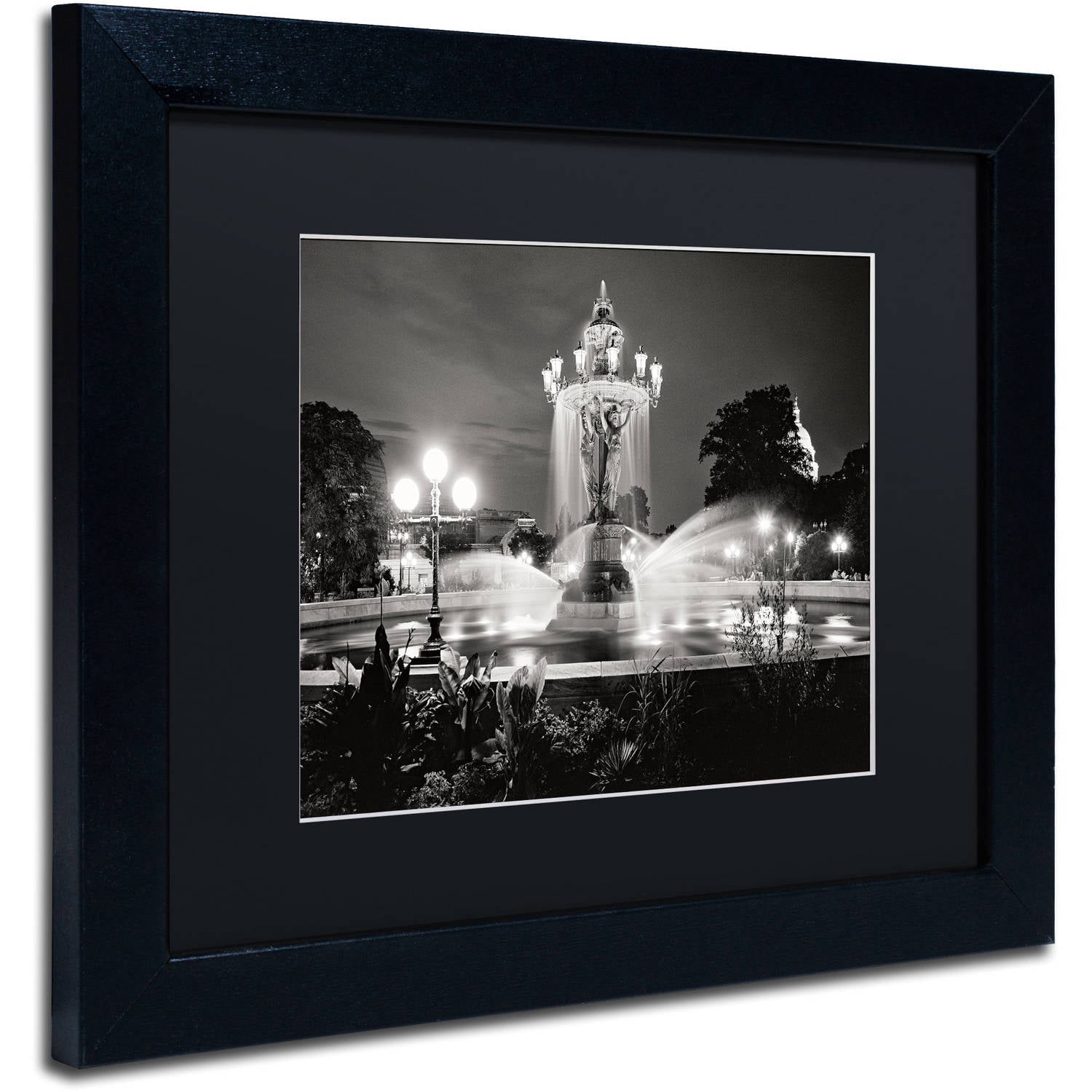 Trademark Fine Art "Bartholdi Park" Canvas Art by Gregory O'Hanlon Black Matte, Black Frame