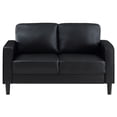 thumbnail image 3 of Ruth Upholstered Track Arm Loveseat Black, 3 of 10