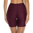 thumbnail image 6 of Alove Hollow Out Stretch Swim Bottoms High Waist Trunk For Women Swim Capri Pants With Linning Boardshorts, 6 of 6