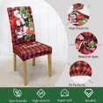 thumbnail image 3 of 4Pcs Christmas Chair Covers for Dining Room Stretch Printed Xmas Kitchen Chair Covers/Christmas Seat Cover Covers Removable Dining Chair Slipcovers for Hotel, Christmas Ceremony, Banquet 11, 3 of 6