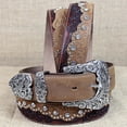 thumbnail image 2 of Tony Lama Ladies Brown Kaitlyn Crystal Belt C50499, 2 of 7
