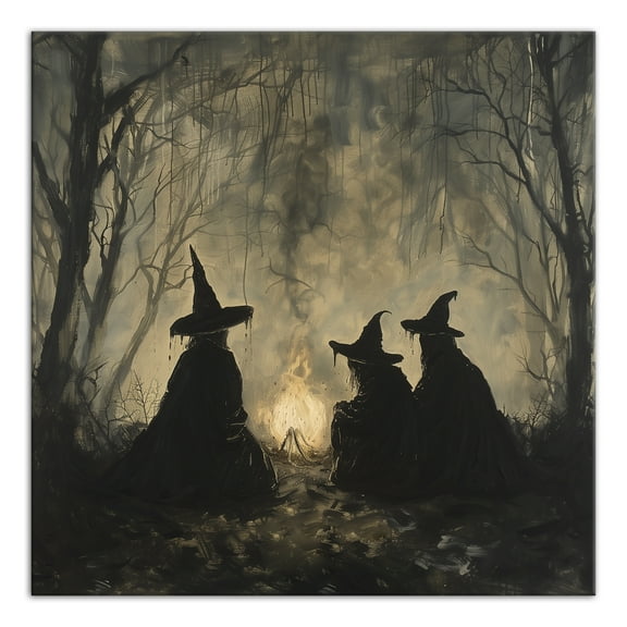 Creative Products Spooky Witches Circle 16 x 16 Canvas Wall Art