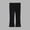 Black, variant on Toddler Girls Flare Leggings, High Waist Solid Color Stretch Soft Cotton Basic Tight Pants Hot Pink 5T