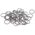 thumbnail image 1 of AMLESO 100 Pieces 15mm Small Stainless Steel Round Split s Key Findings Blanks, 1 of 8