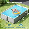 thumbnail image 3 of Costway 978 Gal Outdoor Family Swimming Pool with Metal Frame Multi-layer PVC Fabric, 3 of 10