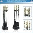 thumbnail image 4 of Achla Designs Minuteman International Westford Fireplace Set of 4 Tools, 30.5 Inch Tall, Polished Brass and Black, 4 of 5