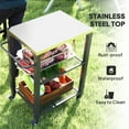thumbnail image 4 of Outsunny Chariot de Gril Extérieur, Support de Four à Pizza avec Plateau en Acier Inoxydable, 4 of 10
