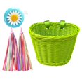 thumbnail image 4 of koolsoo Kids Bike Basket Bike Accessories with Bell Handlebar Basket Green, 4 of 9