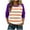 Purple, variant on Erwazi Women's Stripe Sweatshirt Crewneck Long Sleeve Pullover Casual Tops Comfy Trendy Outfits